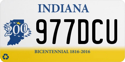 IN license plate 977DCU