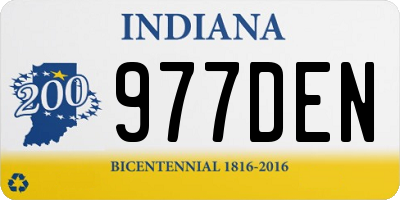 IN license plate 977DEN