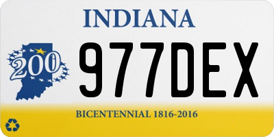IN license plate 977DEX