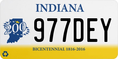 IN license plate 977DEY