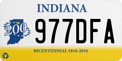 IN license plate 977DFA