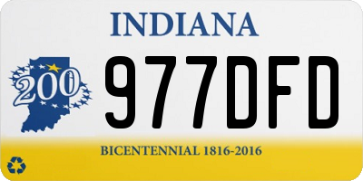 IN license plate 977DFD