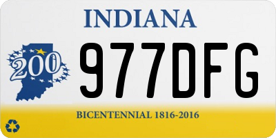 IN license plate 977DFG