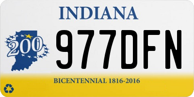 IN license plate 977DFN