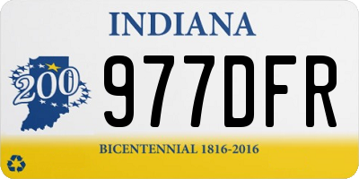 IN license plate 977DFR