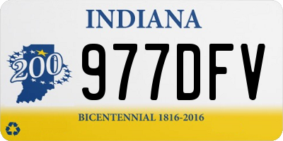 IN license plate 977DFV