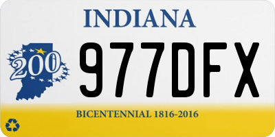 IN license plate 977DFX