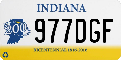 IN license plate 977DGF