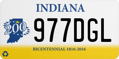IN license plate 977DGL