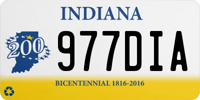 IN license plate 977DIA