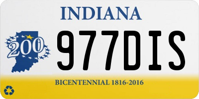 IN license plate 977DIS
