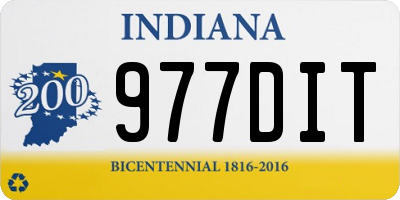 IN license plate 977DIT