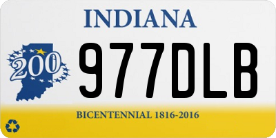 IN license plate 977DLB
