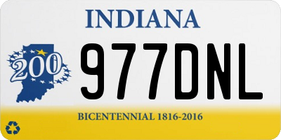 IN license plate 977DNL
