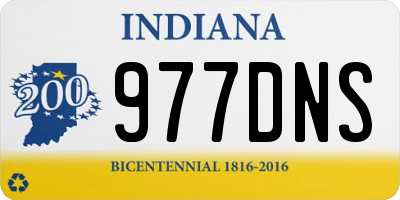 IN license plate 977DNS