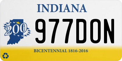 IN license plate 977DON
