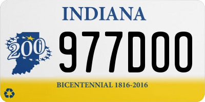 IN license plate 977DOO
