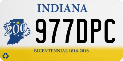 IN license plate 977DPC