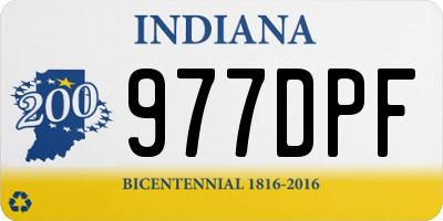 IN license plate 977DPF