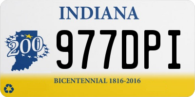 IN license plate 977DPI