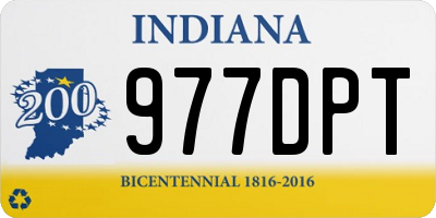 IN license plate 977DPT