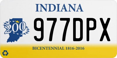 IN license plate 977DPX