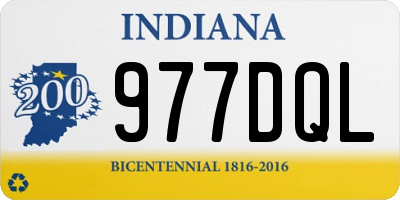 IN license plate 977DQL