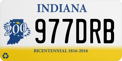 IN license plate 977DRB