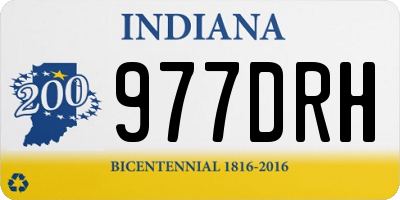 IN license plate 977DRH