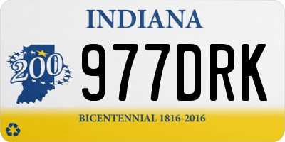 IN license plate 977DRK