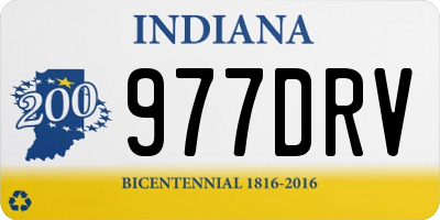 IN license plate 977DRV