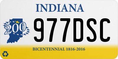 IN license plate 977DSC