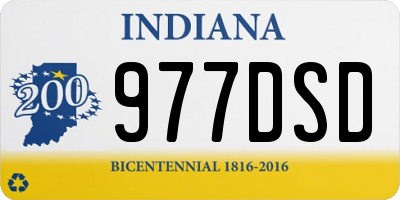 IN license plate 977DSD