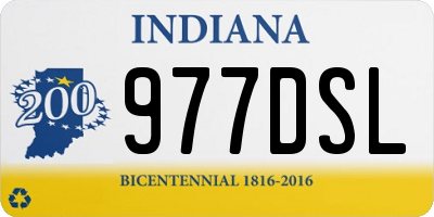 IN license plate 977DSL
