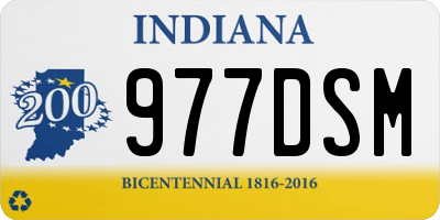 IN license plate 977DSM