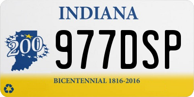 IN license plate 977DSP