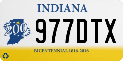 IN license plate 977DTX