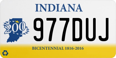 IN license plate 977DUJ