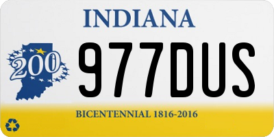 IN license plate 977DUS