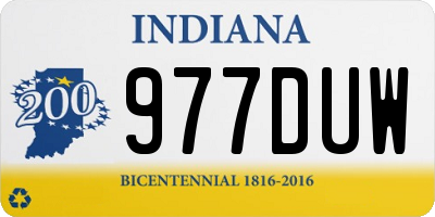 IN license plate 977DUW