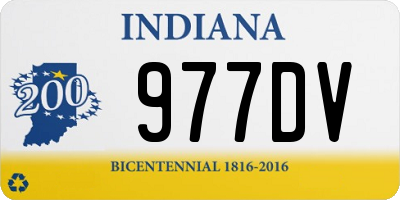 IN license plate 977DV
