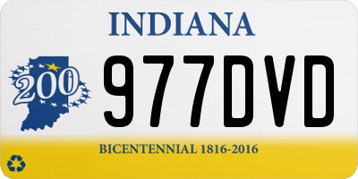 IN license plate 977DVD