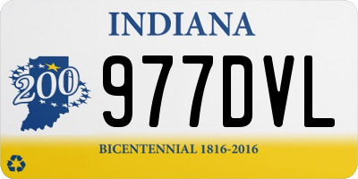 IN license plate 977DVL