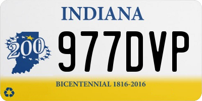 IN license plate 977DVP