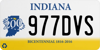 IN license plate 977DVS