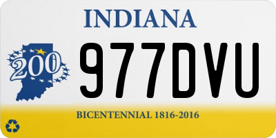 IN license plate 977DVU