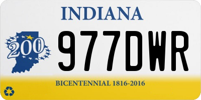 IN license plate 977DWR