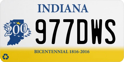IN license plate 977DWS