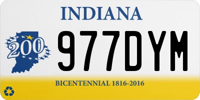 IN license plate 977DYM