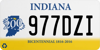 IN license plate 977DZI